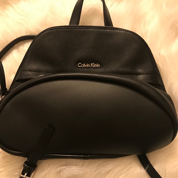 Calvin Klein Bags Calvin Klein Leather Backpack Poshmark